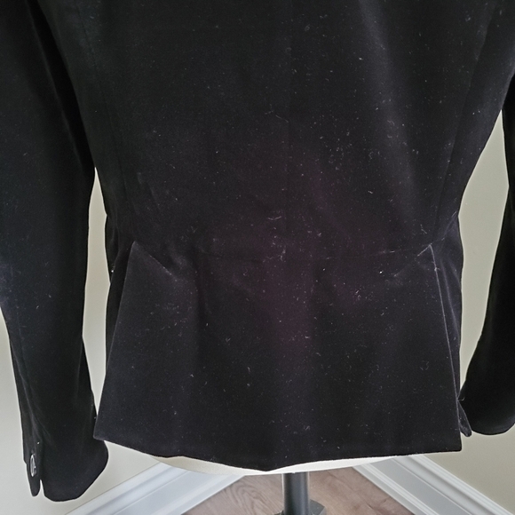 BANANA Republic Black Velvet Blazer Size 14 - Picture 4 of 8